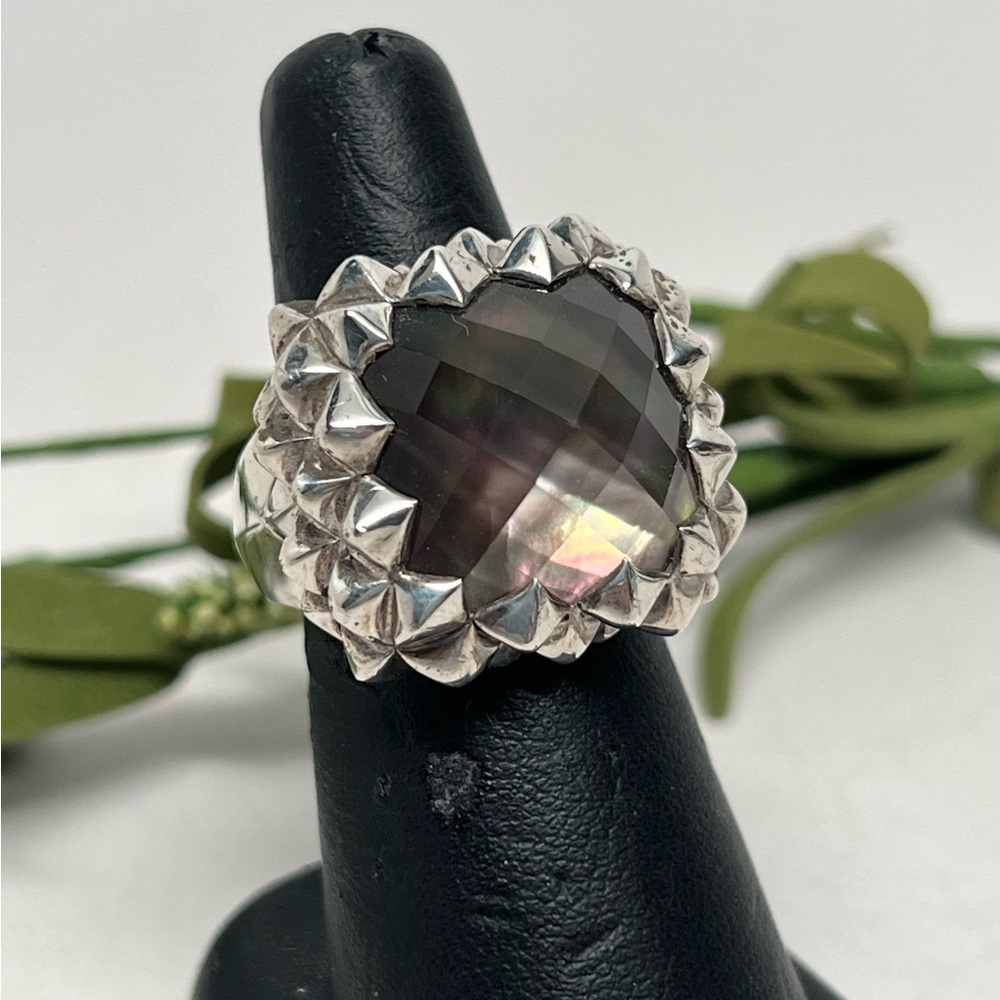 Stephen Webster Superstud Black Mother-of-Pearl Quartz Doublet .925 Ring